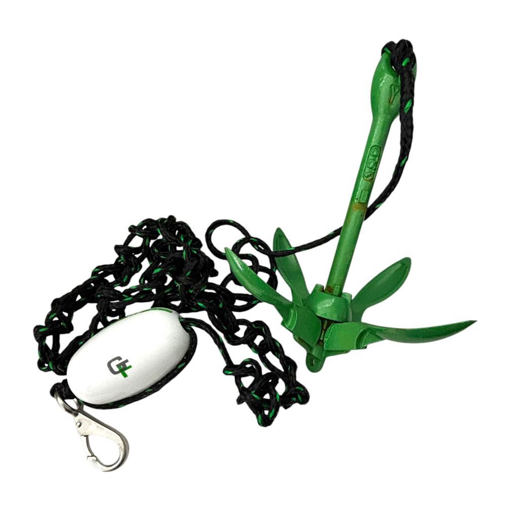 Gradient Fitness 3.3 lbs Marine Anchor PVC Float, 25' Line, Stainless Snap Hook